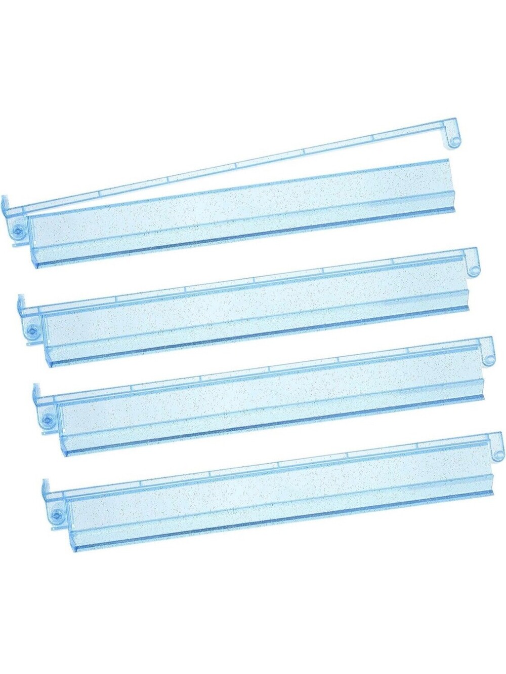 Blue Acrylic Mahjong Racks with Pushers 4PCS Set [COPY]